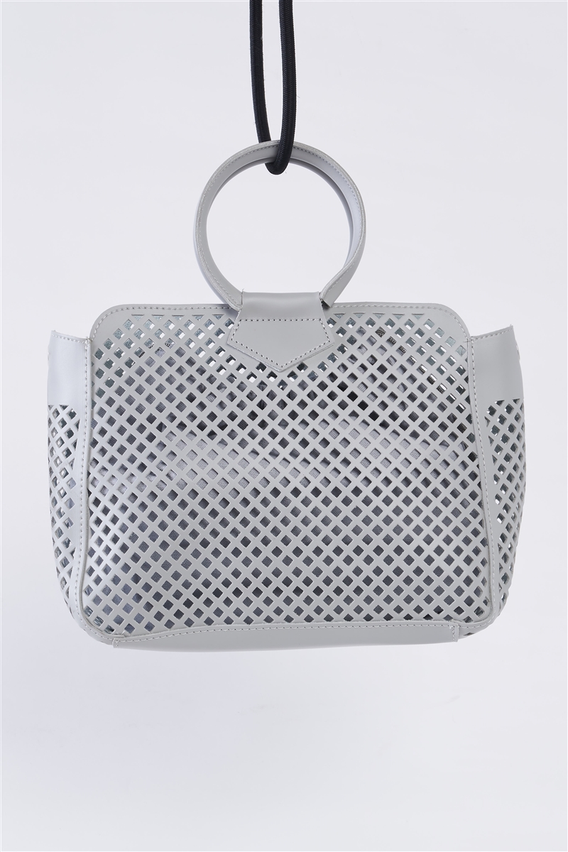 Double Layered Magnetic Snap Button Handbag